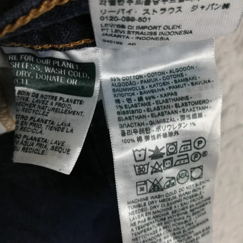 Levi's Mens Jeans 513 Slim Straight Leg Blue Denim Dark Wash 32x30‎